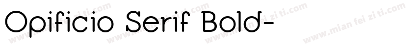 Opificio Serif Bold字体转换